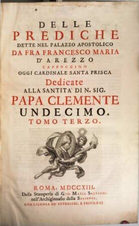 Delle prediche dette nel palazzo apostolico, 3