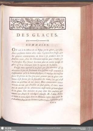Des Glaces