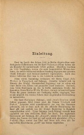 Die Ornis der Insel Salanga sowie Beiträge zur Ornithologie der Halbinsel Malakka : eine zoogeographische Studie