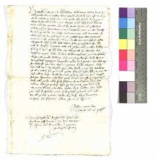 Schreiben Graf Albrecht von Hohenlohe an Pfalzgraf Friedrich.