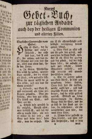 1-47, Kurzes Gebet-Buch, zur taeglichen Andacht