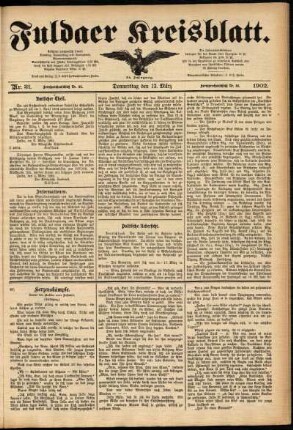 Ausgabe vom Donnerstag, den 13. März 1902.