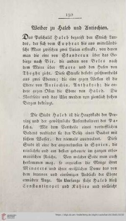 Weiber zu Haleb und Antiochien