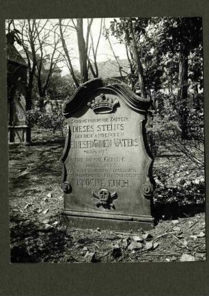 alter Friedhof, Grabstein ende 18. Jh.