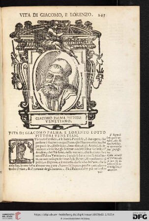 Vita di Giacomo Palma, e Lorenzo Lotto Pittori venetiani
