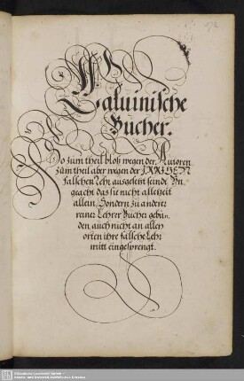 Caluinische Bucher