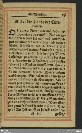 Wider die Feinde der Christenheit