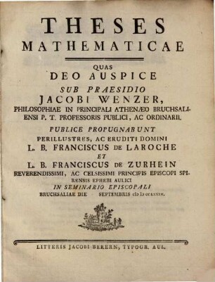 Theses mathematicae