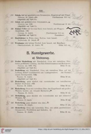 G. Kunstgewerbe (Nr. 223-446a)