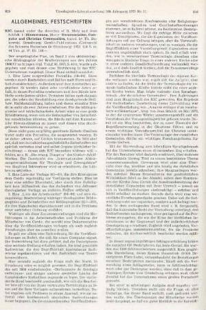 815-817 [Rezension] Zimmermann, Marie, Documentation, computer and Christian communities : [Rezension]