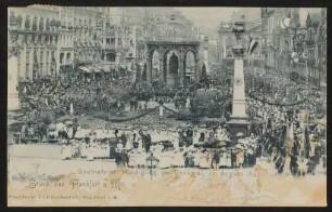 Goethefeier: Huldigung am Denkmal, 27. August 1899