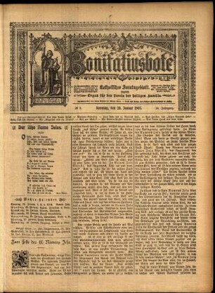 Erste Ausgabe vom Sonntag, den 20. Januar 1907.