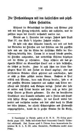 Die Verhandlungen mit den kaiserlichen und päpstlichen Gesandten.