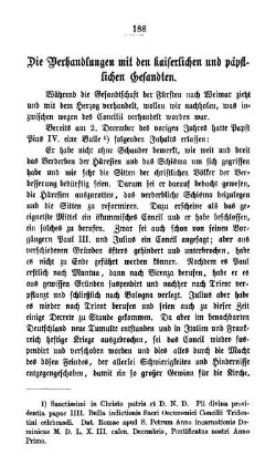 Die Verhandlungen mit den kaiserlichen und päpstlichen Gesandten.