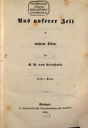 Aus unserer Zeit in meinem Leben, 1