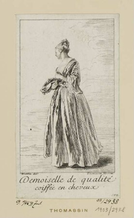 Demoiselle de qualité coiffée en cheveux