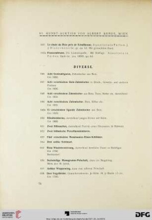Diverse (Nr. 646-664)