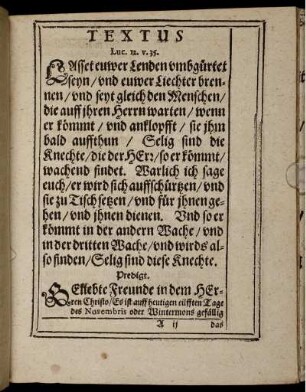 Textus. Luc. 12. v. 35.