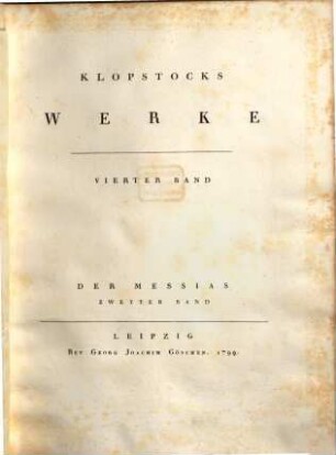Klopstocks Werke. 4, Der Messias ; 2