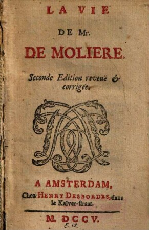 La vie de Mr. de Molière