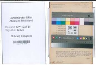 Entnazifizierung Elisabeth Schnell , geb. 08.06.1908 (Studienraetin)