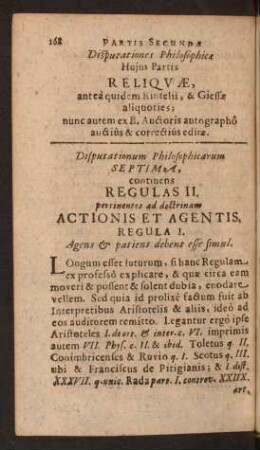 Disputationum Philosophicarum Septima