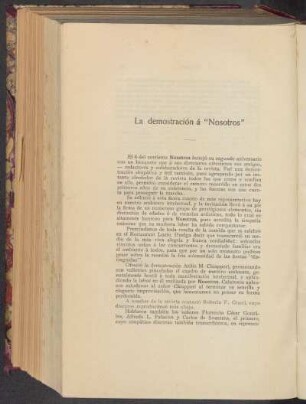 La demostración á "NOSOTROS"