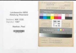 Entnazifizierung Paul Nashan , geb. 27.10.1890 (Arbeiter)