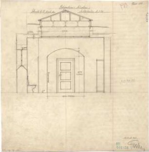Fischer, Theodor; München - Westend, Bergmannstr.; Ledigenheim - Ankleideraum (Schnitt)