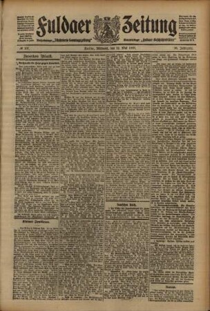 Zweite Ausgabe vom Mittwoch, den 12. Mai 1909.