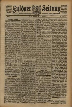 Zweite Ausgabe vom Mittwoch, den 12. Mai 1909.
