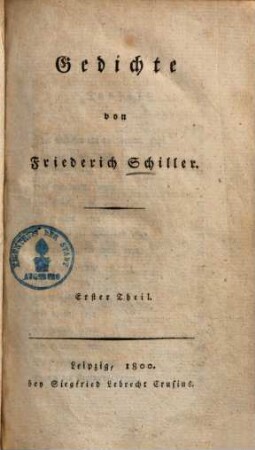 Gedichte, 1