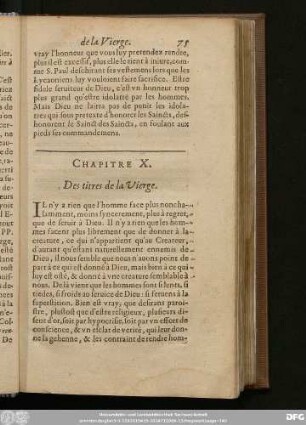 Chapitre X. Des titres de la Vierge.