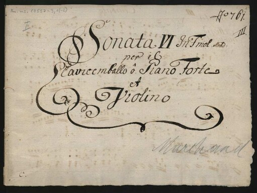 Sonaten; vl, cemb; f-Moll