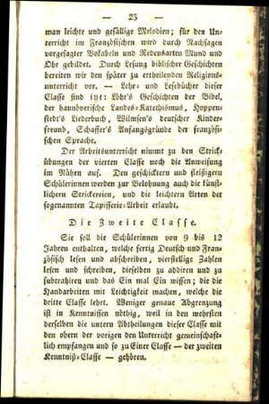 Die Zweite Classe.