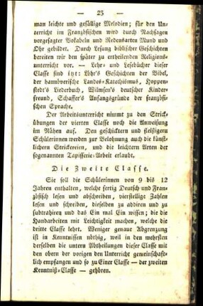Die Zweite Classe.