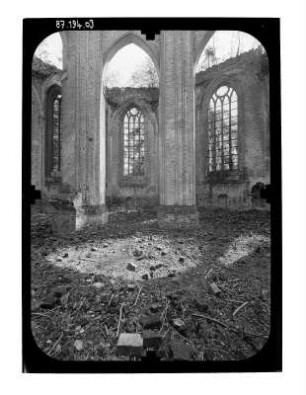 Dargun. Schloßruine (Zerstörung 1945). Teilansicht