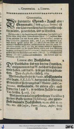 Lateinische Grammatik.