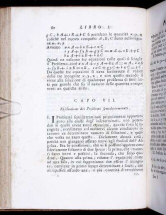 Capo VII. Risoluzione dei Problemi semideterminati.