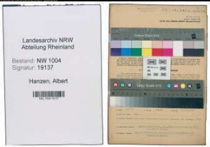 Entnazifizierung Albert Hanzen , geb. 22.05.1904 (Buchhalter)