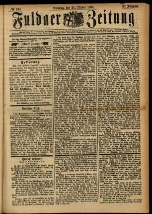 Ausgabe vom Dienstag, den 24. Oktober 1893.