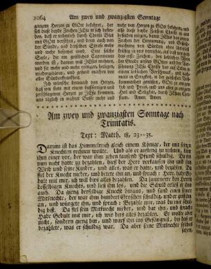 Am zwey und zwanzigsten Sonntage nach Trinitatis. - Am drey und zwanzigsten Sonntage nach Trinitatis.