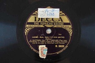 Lakmé : Duo, acte 1; (1-iere partie) / (Delibes)