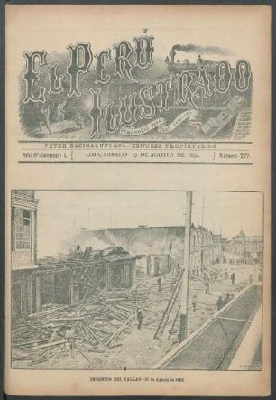 [Vista del] Incendio del Callao - 18 de Agosto de 1892