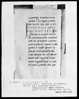 Epistolar — Initiale H(AEC DICIT), Folio 5verso