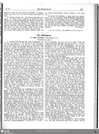 Der Rollengang (Fortsetzung statt Schluss)