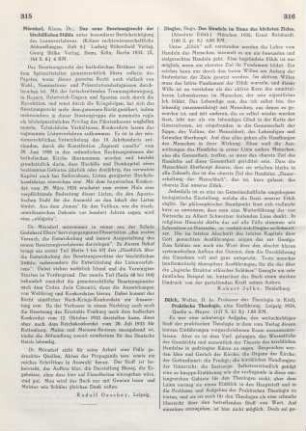 316-317 [Rezension] Bülck, Walter, Praktische Theologie