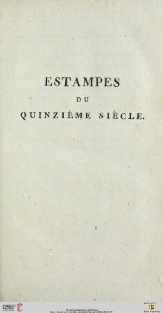 Estampes du quinzième Siècle