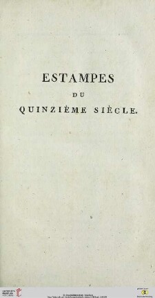 Estampes du quinzième Siècle