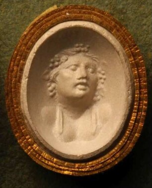 Kopf des schlafenden oder trunkenen Bacchus (Daktyliothek, Erstes Mythologisches Tausend)